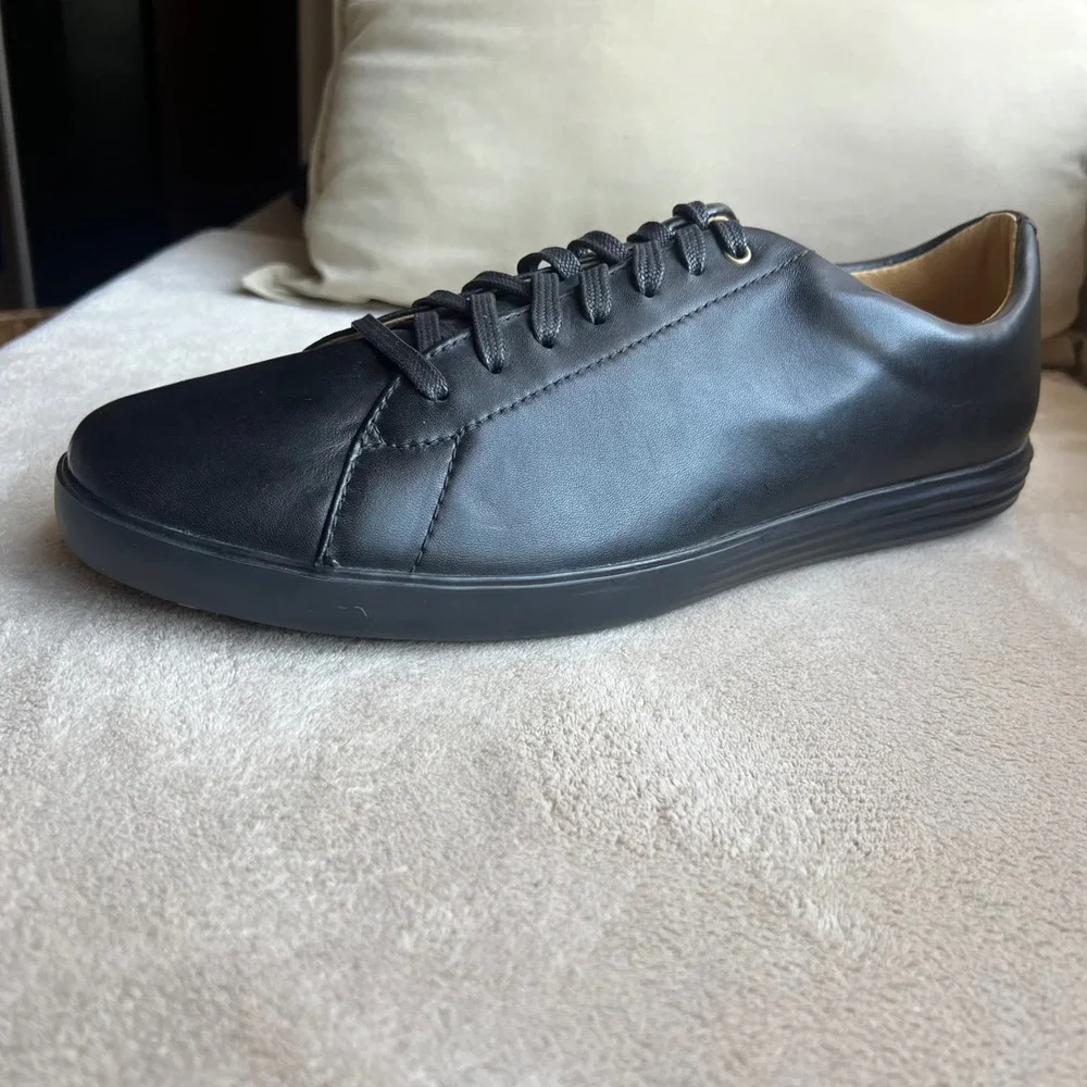 Cole Haan Grand Crosscourt II Men 10.5M Black Leather Low Top Sneakers C26655